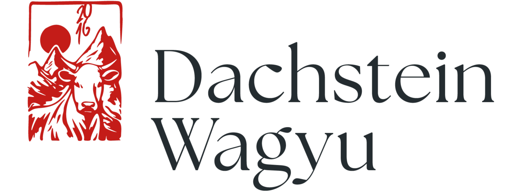 Dachstein-Wagyu Logo mit Schriftzug
